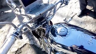 fancy silver clore honda 125