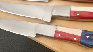 customize handmade kitchen knife chef set carbon steel