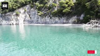Sea waves_ Beach drone view .
