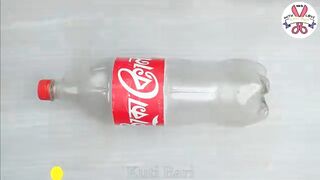 Plastic bottle vase for flowers