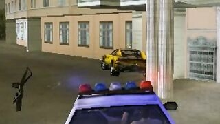 GTA Vice city game car fighting police car @progames1