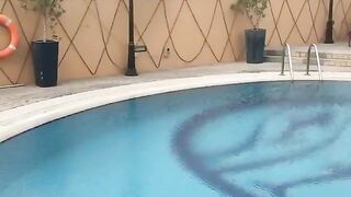 Dubai swimming pool party