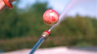Slow-mo water jet cutting