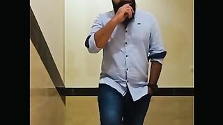 Walk on stairs. Bearded chokra