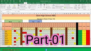 How to make an amazing dynamic attendance sheet in excel Part 1/3