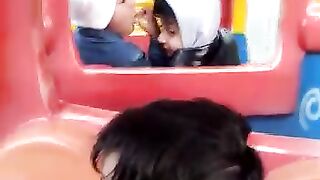 Kids are enjoying.