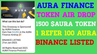 Aura finance token air drop | $25 USD instant trust wallet | aura coin free withdrawal