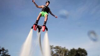 Extreme water sports flybroding in fluoride..