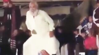 Baba is doing a great dance
