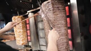 Zia Tabarak trying Halwa Poori,Turkish Food in Canada