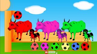 Meri gaiya aati hai | Cow Color Matching Video | Cartoon Colors Songs | Kids Songs Hindi Rhymes kidsB