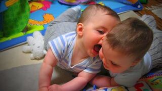 Twin baby playing together | cute baby video | Irtaza fun club