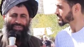 Afghani citizen giving message
