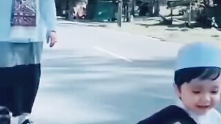 Cute little baby Muslim