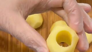 Фаршированный картофель беконом