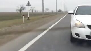 Еще одна эффектная авария. На этот раз в Махачкале.