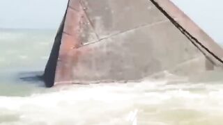Ship out of water and man out of it