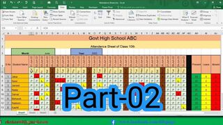 How to make fully dynamic attendance sheet in excel Part 2/3