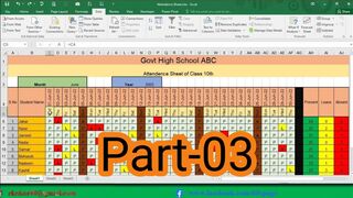 How to make fully dynamic attendance sheet in excel Part 3/3