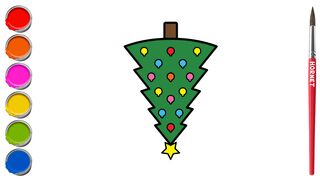 How to Draw Christmas Tree Step by Step (Coloring Tree) Draw Tree, Tree Drawing | Hornet Art