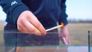 1000 Matches Are set on fire underwater