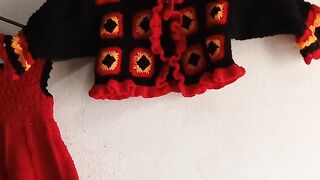 Crochet frok | Hand made | Beautiful kitting by kuroshya