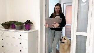 Golden_Retriever_Meets_Golden_Retriever_Puppy_for_the_First_Time.