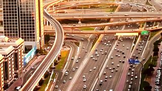 Dubai Road View Night Beauty