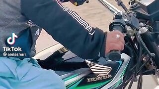 Bike rider on road