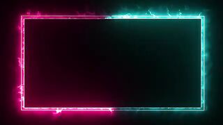 Neon light border frame Beautiful full video