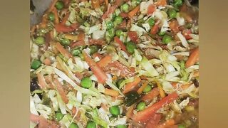 Fried rice with chicken Manchurian