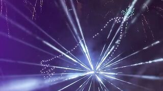 Fire work on new year night in Barcelona