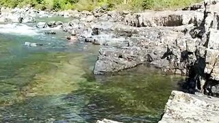 River through rocks