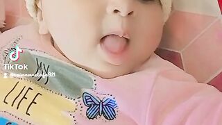 Cute baby smiles