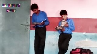 Students reading in school.