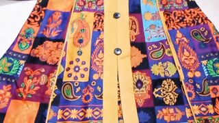 Baby girl front open kurti design