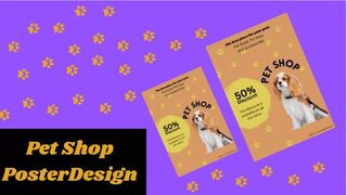Pet Shop Poster Design in Canva
