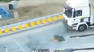 Rolling Barrier for safety video
