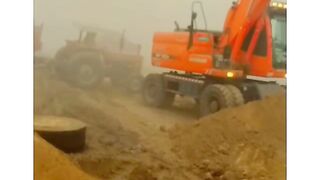 Excavator Working