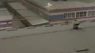 Snow storm in Russia