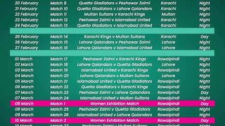 ???????? Pakistan super League  2023 schedule