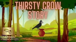 Kids Cartoon || Thirsty Crow Story || Story For Kids || Cartoon World || Fun World