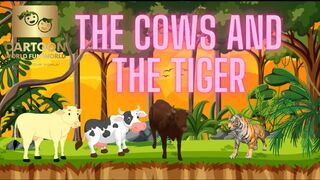 Kids Cartoon || The Cows and the Tiger || Story For Kids || Cartoon World || Fun World || Urdu Hindi