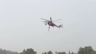 Fire Halicopter Reloading Fire Retardant