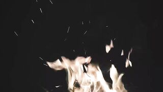 Bonfire in heavy winter ???????? #winter