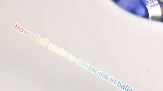 Microscopic ballpoint writing mechanism