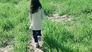 2 babys enjoy at village