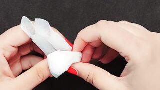 How to make cute bunny ????with tissue paper #shorts #viral