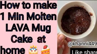 How to make 1 Min Molten LAVA Mug Cake at home
