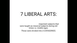 7 liberal arts
